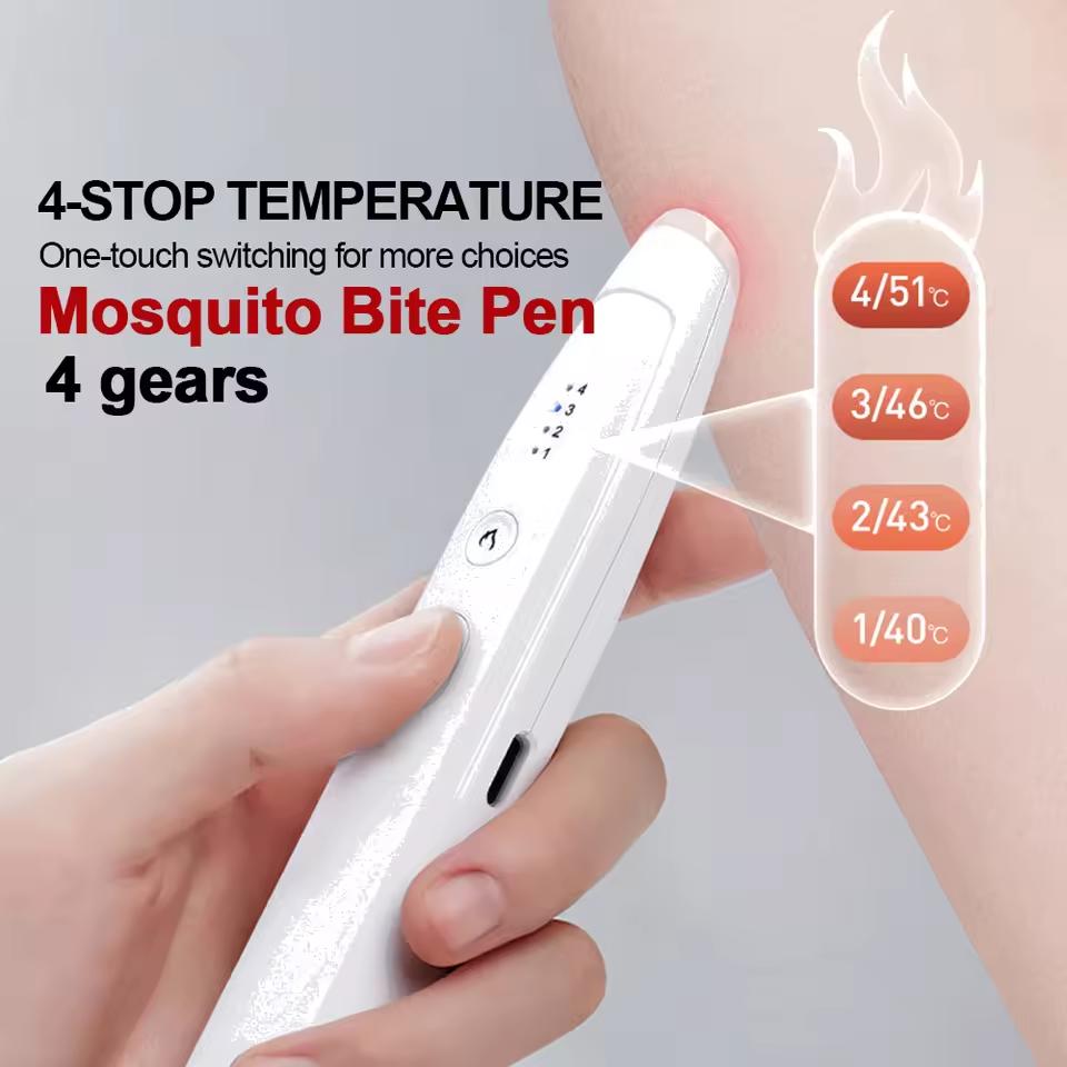 Electronic Mosquito Bite Pen Natural Insect Bug Bite Relieve Itching Pen Mosquito Bite Heat Pen Anti-Itch Pen for Adult Children