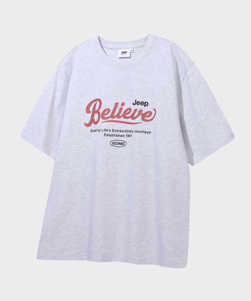 JEEP Jeep Believe Crack Logo Short Sleeve T-Shirt (Jr5Tsu162Mw)