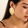 Fashion Jewellery Gift Shell Ocean Chunky Earring Trendy 2024 Gold Silver Color Exaggerated Large Piercing Earrings Geometric