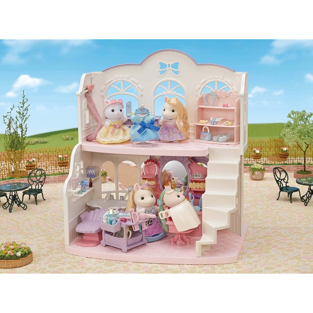Sylvanian Families Hair Salon Pony Hairdresser Set Toy for Dollhouse 3 Years and Up