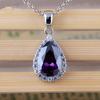 Elegant Water Drop Zircon Pendant Necklace for Women Micro Inlay Crystal Wedding Necklace