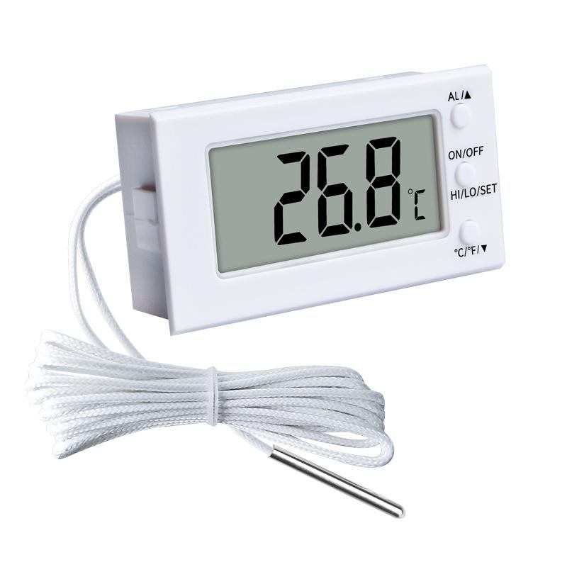 Embedded Digital Oven Thermometer with Probe High Temp -11°C-111°C Wide Range Alarm for Greenhouse/Oven/BBQ Food Cooking