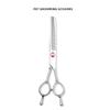 Professional Pet Grooming Scissors Set 6.5 Inch Stainless Steel Flat Curved Tooth Fishbone Fluffy Thinning Shears Dogs