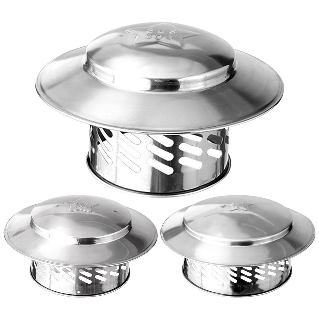 Regenschirm Kaminhut Kappe Abluftrohr Regenwasserkappe Wasserdichte Rohrabdeckung Frischluft Abluftrohrkappe Dachhaube PVC Rohrkappe