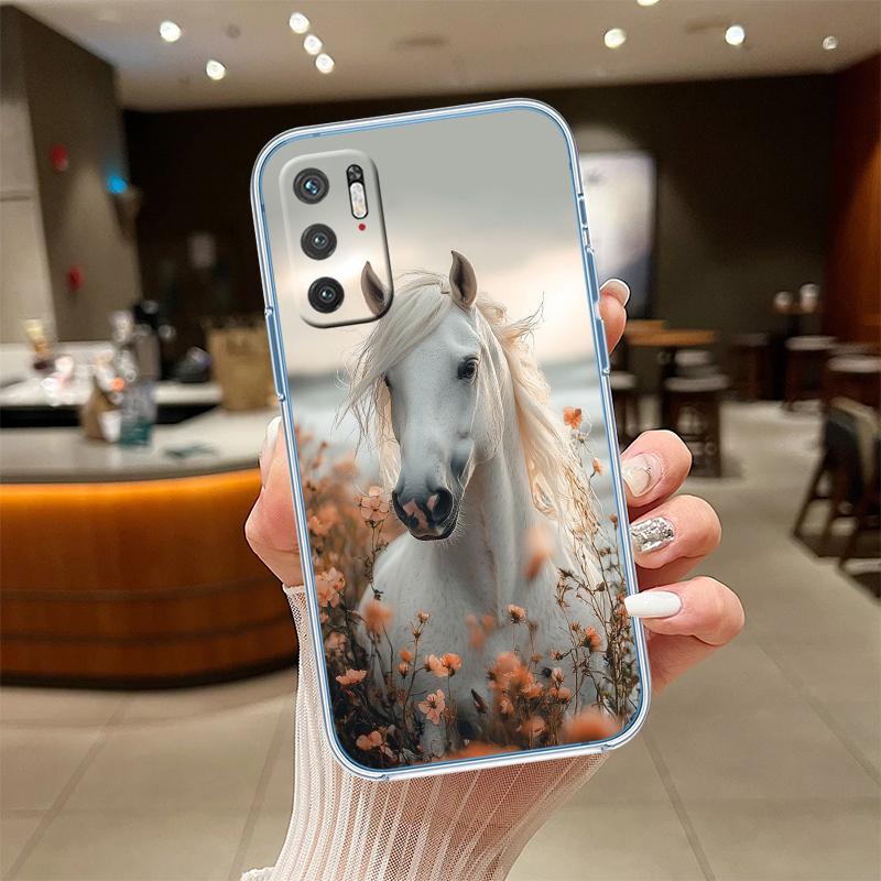 RE28 Fine Horse Transparent Phone Case for Motorola Moto Edge 20 30 40 50 S30 Fusion Ultra Pro Neo Lite + G200 G23
