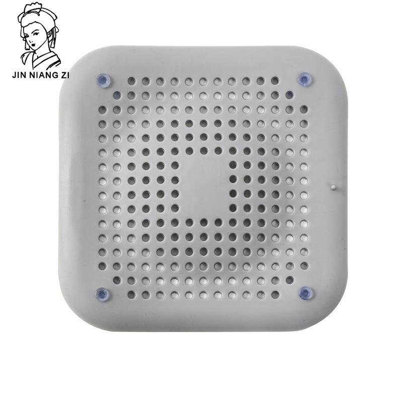 

Сетка для волос, фильтр для раковины против засоров, пробка для слива пола в ванной, душевой кабине, силиконовая пробка, кухонный дезодоратор, аксессуары для ванной комнаты 14.5cm*14.5cm серый