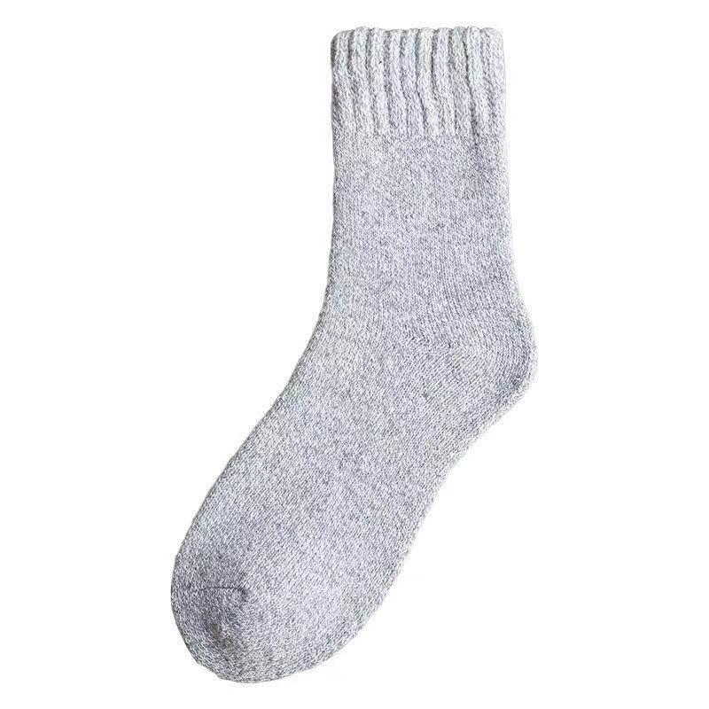 Men's Winter Thickened Warm Wool Socks, Autumn and Winter Cold-resistant Loop Socks, Comfortable Sweat-absorbing Mid-calf Socks