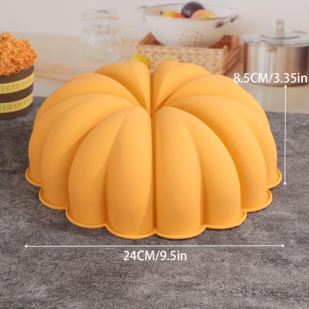 

Large Halloween Pumpkin Silicone Cake Mold, 3D Bundt Pan Baking Form for Chiffon Mousse Bread Sponge Cake 1pc