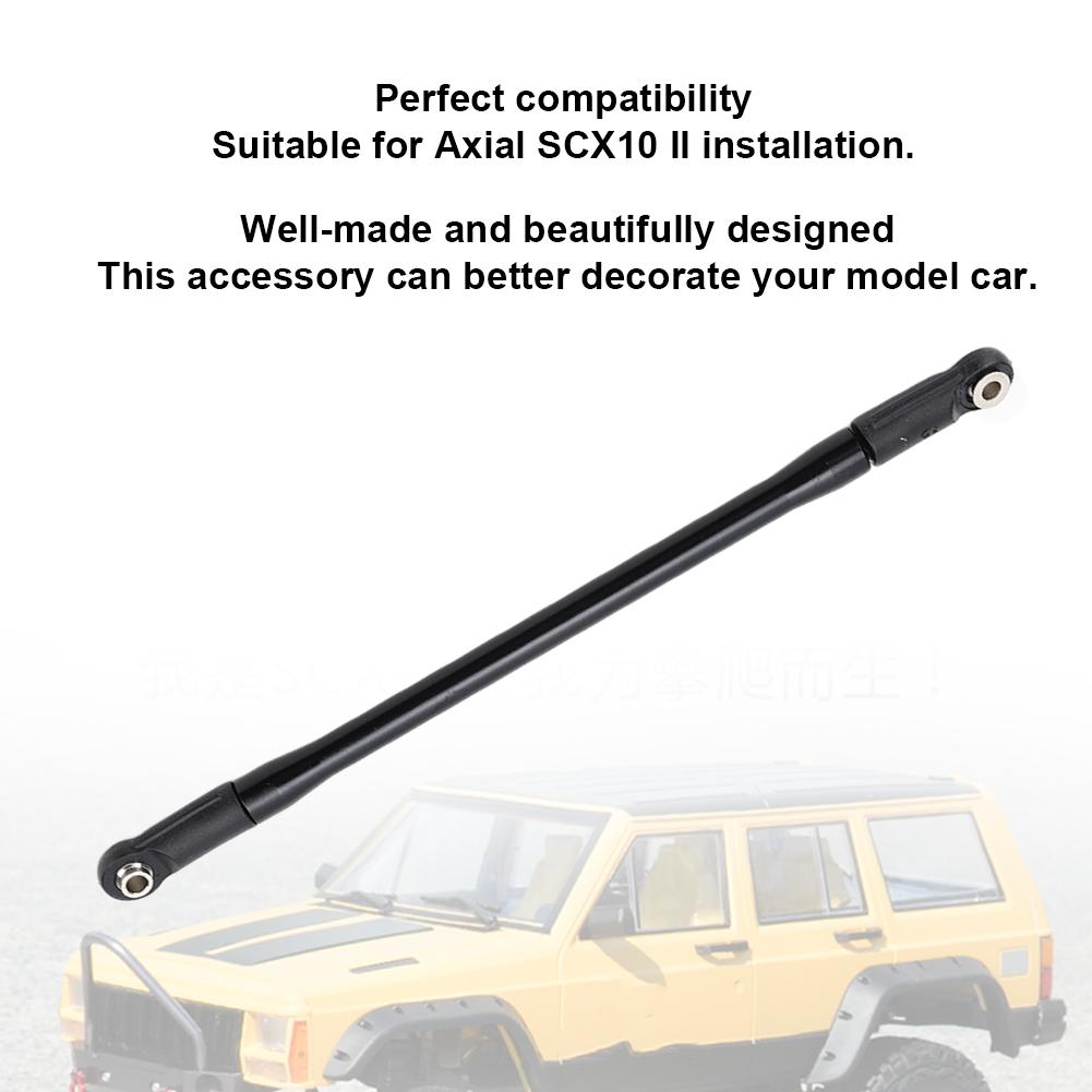 10pcs Metal Chassis Anti Rust Replacement Pull Rod Fit for Axial SCX10 II RC Crawler Black