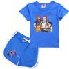 Kids Summer Sport T-Shirt And Shorts 2 Piece Outfit Tracksuit Set Short Sleeve Print Crop Tops With Clothing Set