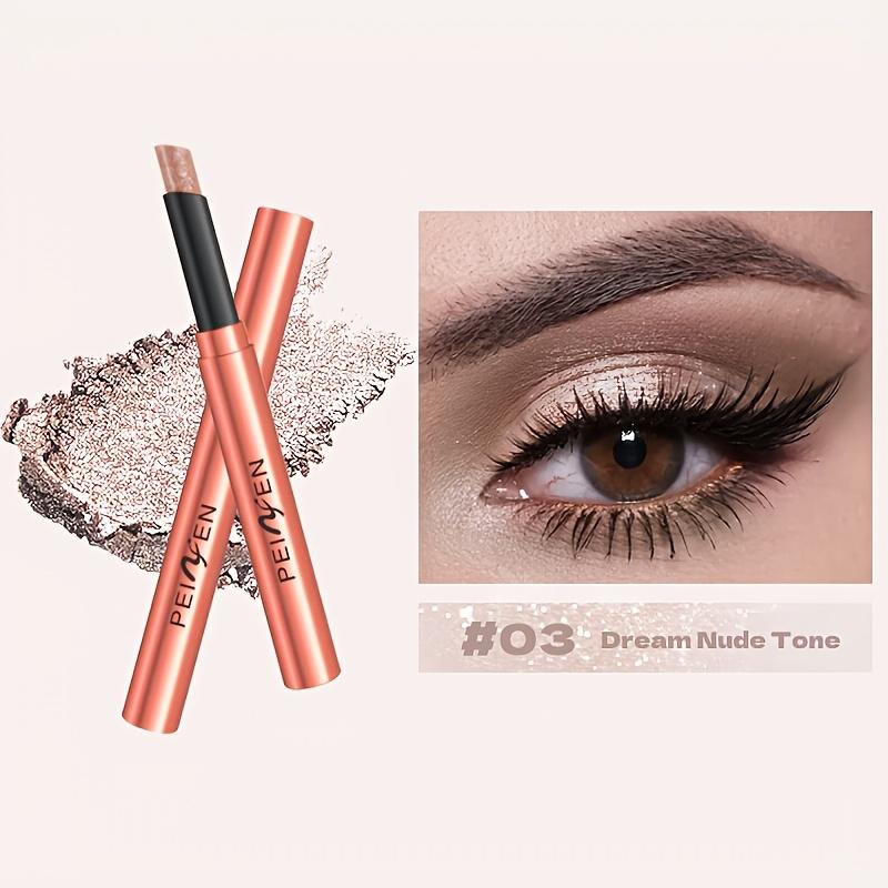 Paleta de Sombras Shimmer em Bastão de 6 Cores, Maquiagem à Prova d'Água e de Longa Duração com Tons Neutros - Barras de Sombra Cremosas