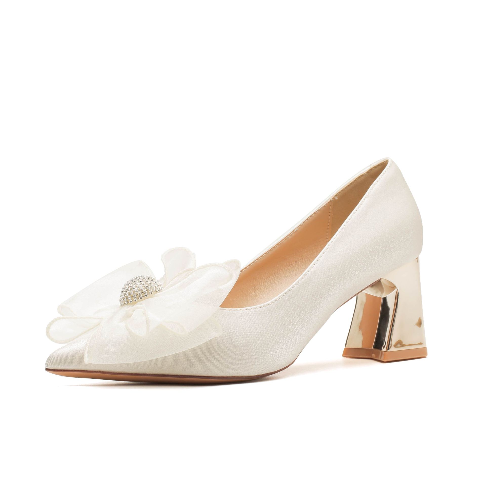 

Толстый каблук, заостренный каблук, свадебные туфли, туфли для подружек невесты, темперамент, роскошь, банкет, удобные женские туфли 34 шампанского