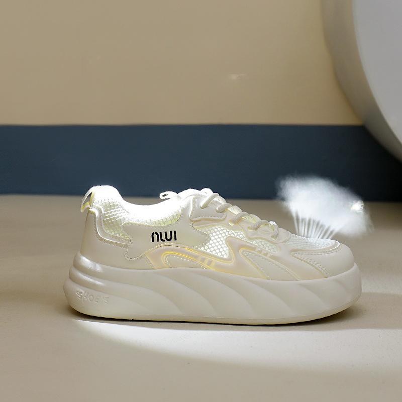 Mesh Surface Clunky Sneakers Women's Summer New Breathable Casual Shoes for Female Students Sneaker