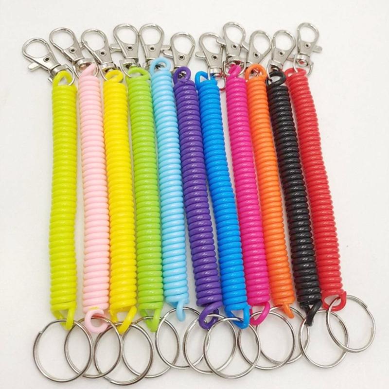 Flexibler Sicherer Schlüsselhalter Stylischer Spiralschlüsselanhänger Bunter Schlüsselhalter Geeignet zur Sicherung von Schlüsseln während der Reise