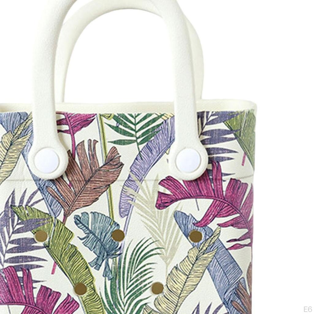 Womens Beach Hole Bag Basket Travel Tote for Boat Shopping