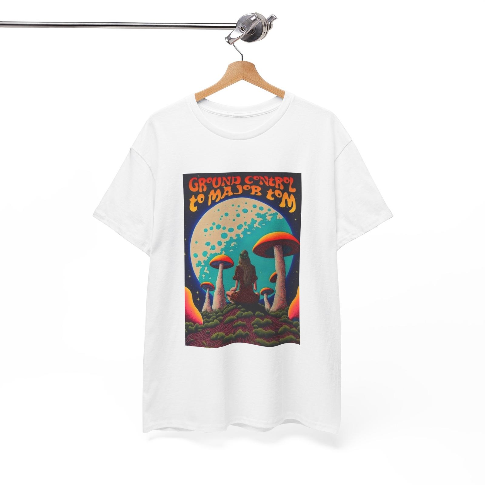 Trippy Mushroom Hunter Tshirt Mystical Vibe Unisex Ground Control To Major Tom S