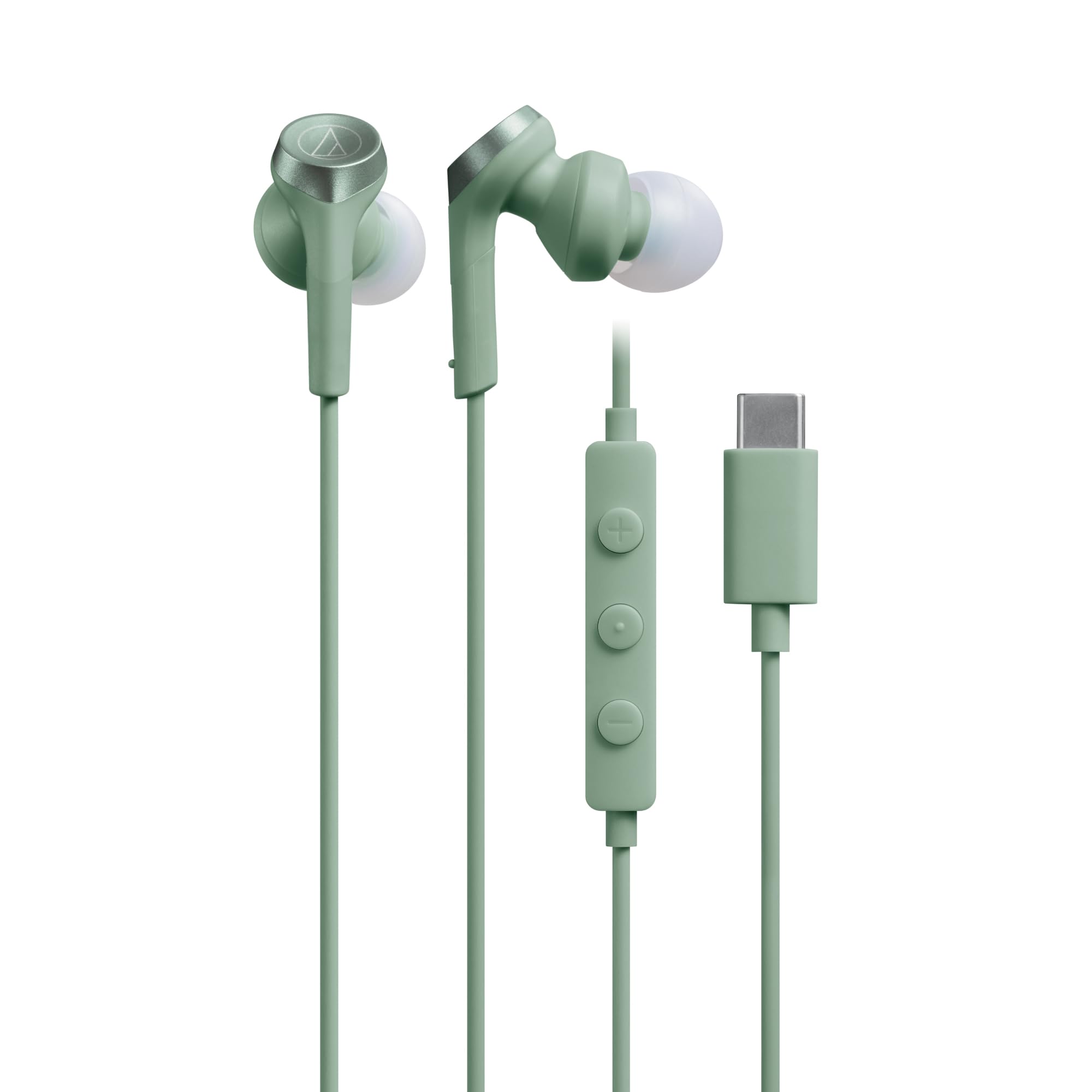 

Audio Technica ATH-CKS330C GR Earphones Wired 1.2m Microphone USB Type-C Deep Bass In-Ear Compatible with PC Windows Mac Android Green