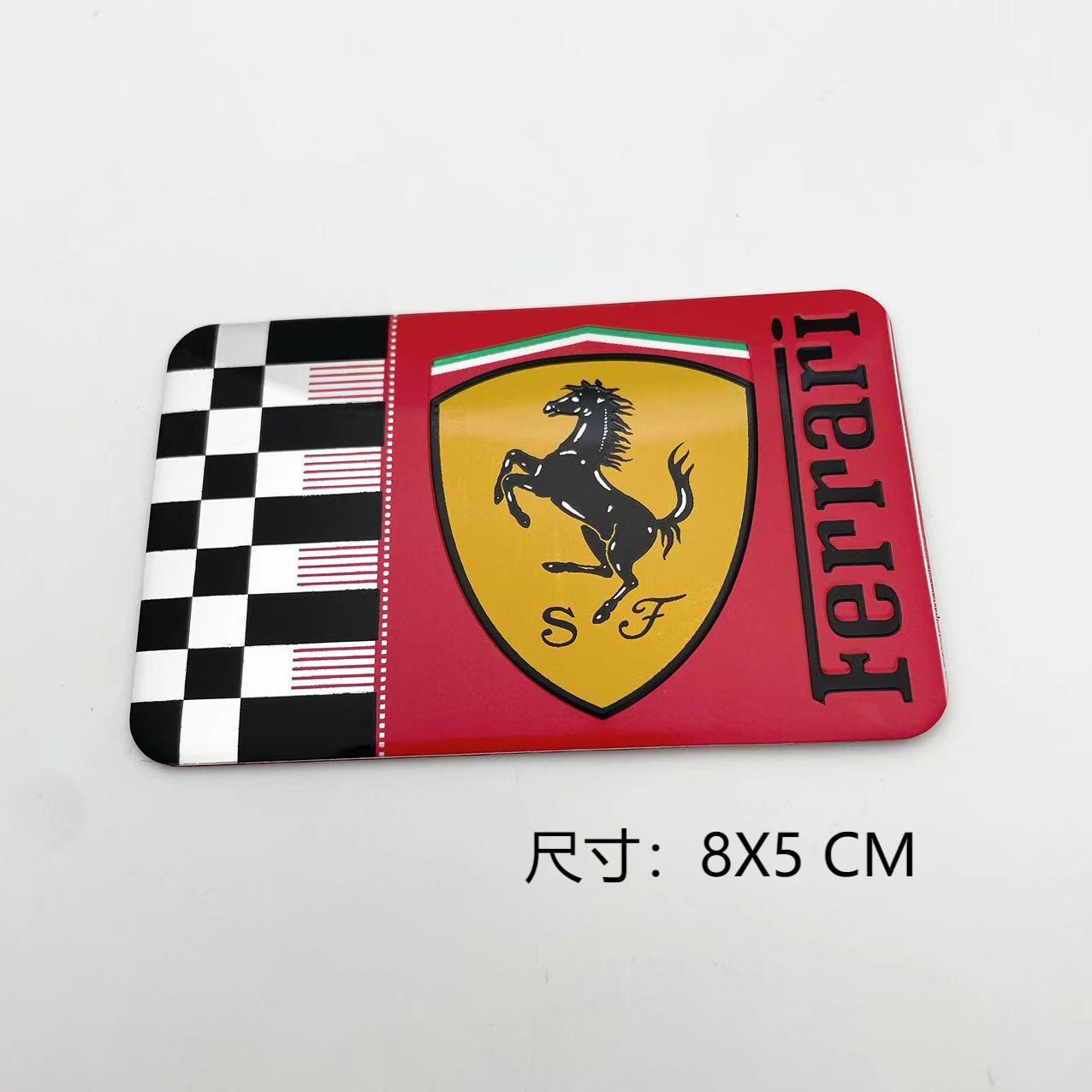 

Car Styling 3D Aluminum Alloy for Ferrari Team Badge Emblem Sticker Decoration Body Fuel Tank Sticker Decals Auto Accessories