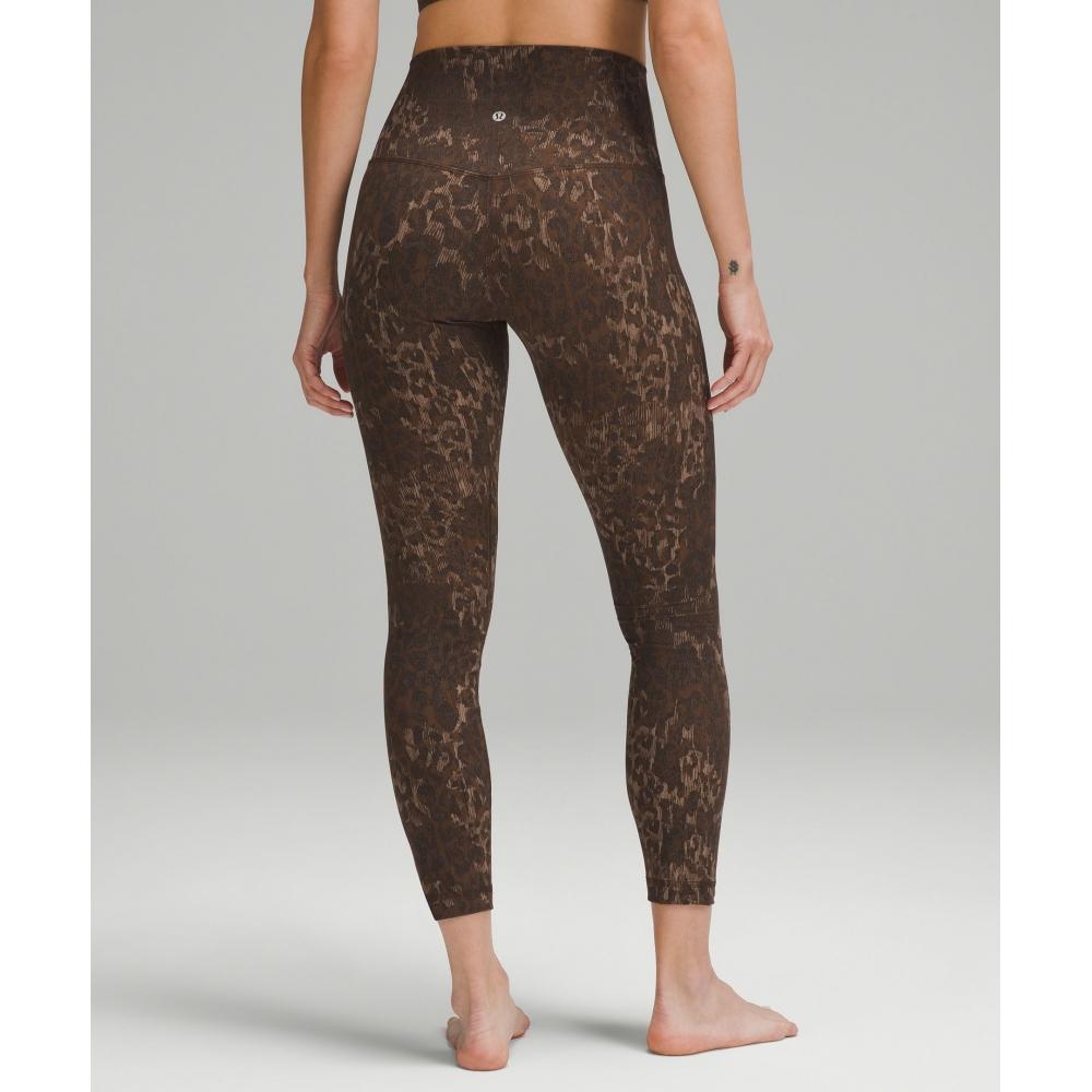 Lululemon Align  High Rise Pant 25  Lined Truleopard Max Brown Multi