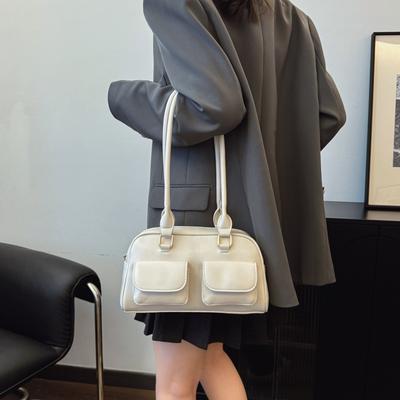 Stylish and Simple Underarm Bag, Bowling Bag, Women's 2025 New High-end Commuter Handbag, Casual Shoulder Bag