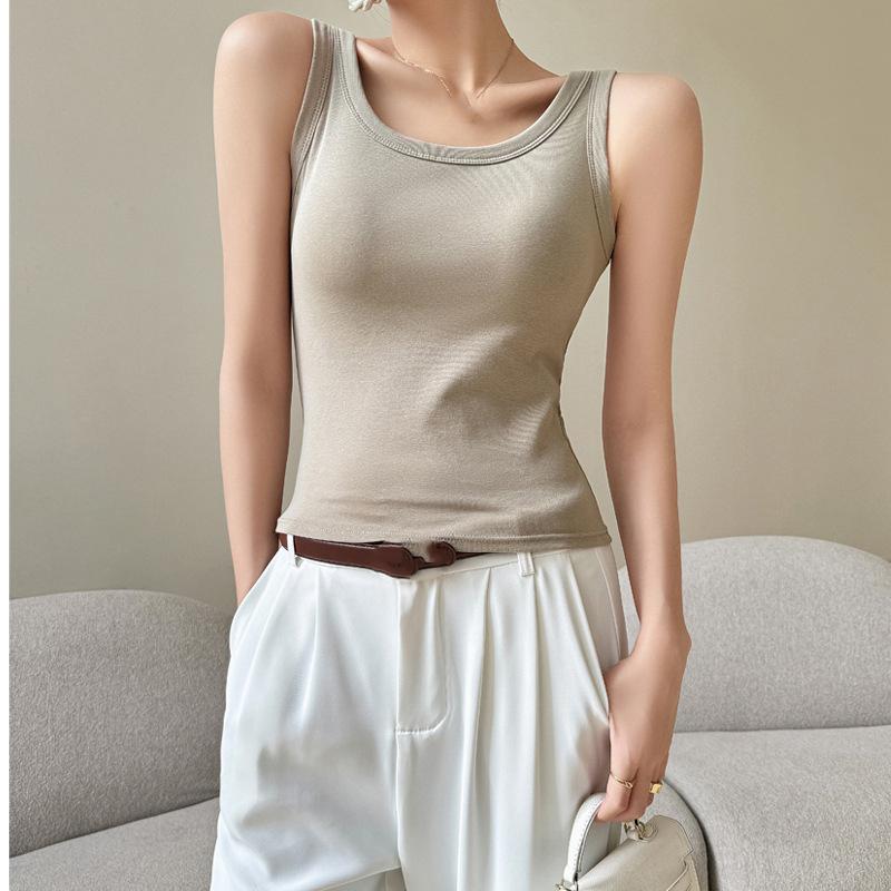 

Женская футболка без рукавов с U-образным вырезом, женская футболка, уличный жилет, топ XXXL зелёный