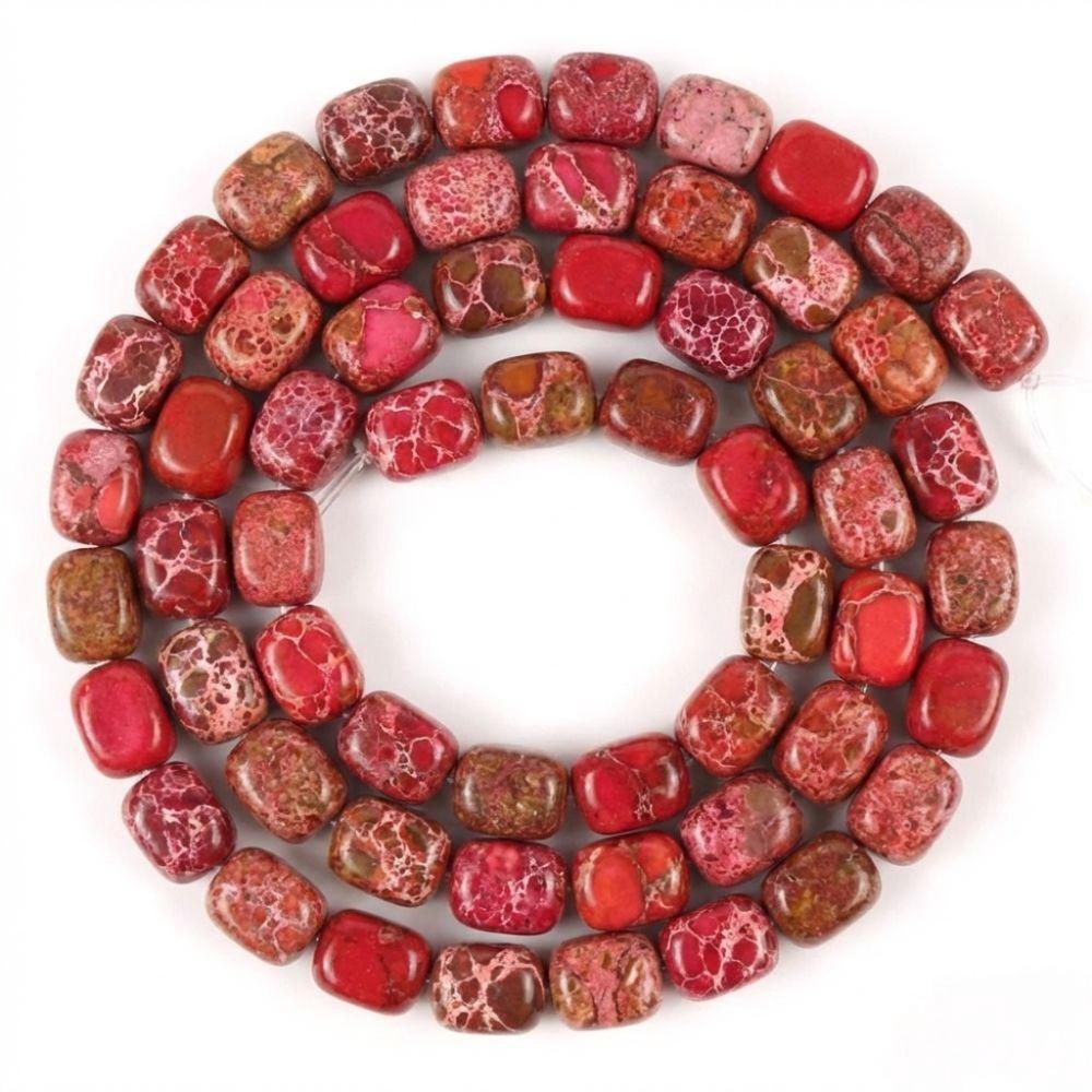 Irregular Emperor Stone Scattered Pearls Exquisite Square Spacer Beads  Jewelry Accessories
