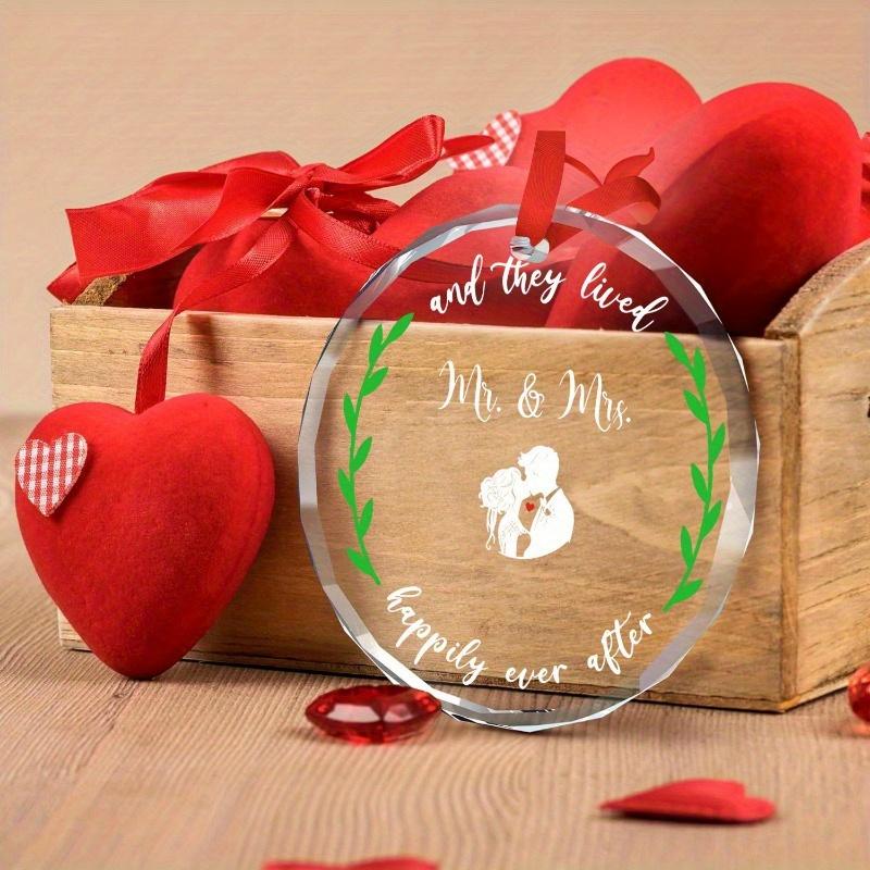 1 Stück/2 Stück Hochzeitsgeschenke für Paare Frischvermählte Glas, Verheirateter Schmuck Herr und Frau Geschenk für frisch verheiratete Paare, Brautpartygeschenke für die Braut