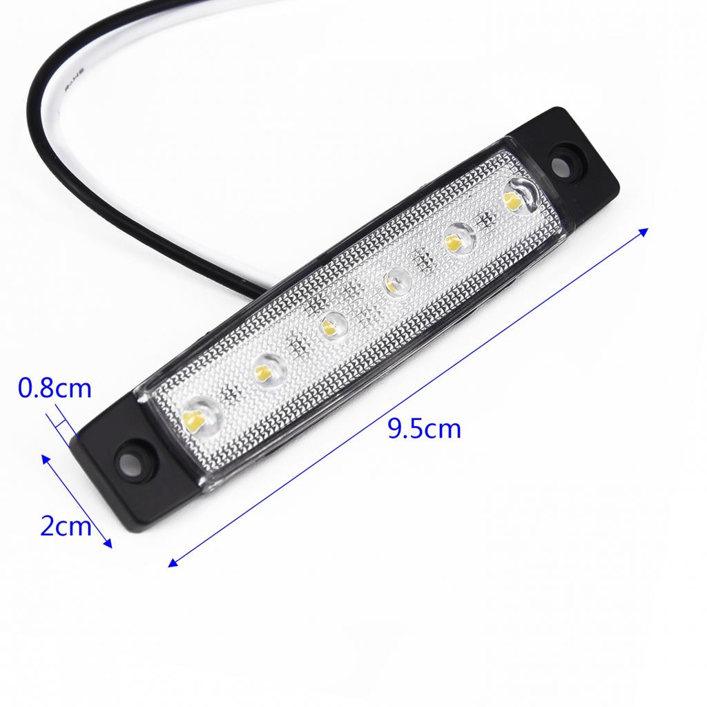 LED Side Marker Light 12V White Indicator Lamp For Buses/Trucks/Trailers/Lorries