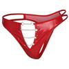Sexy Gay Underwear Men G-String T-Back Thongs Hollow Pouch Leather Panties Man Lingerie Male Erotic Stage Performance Underpant