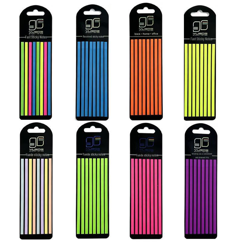 Writable Waterproof Sticky Note Strips – Reusable Plastic Index Labels for Planners