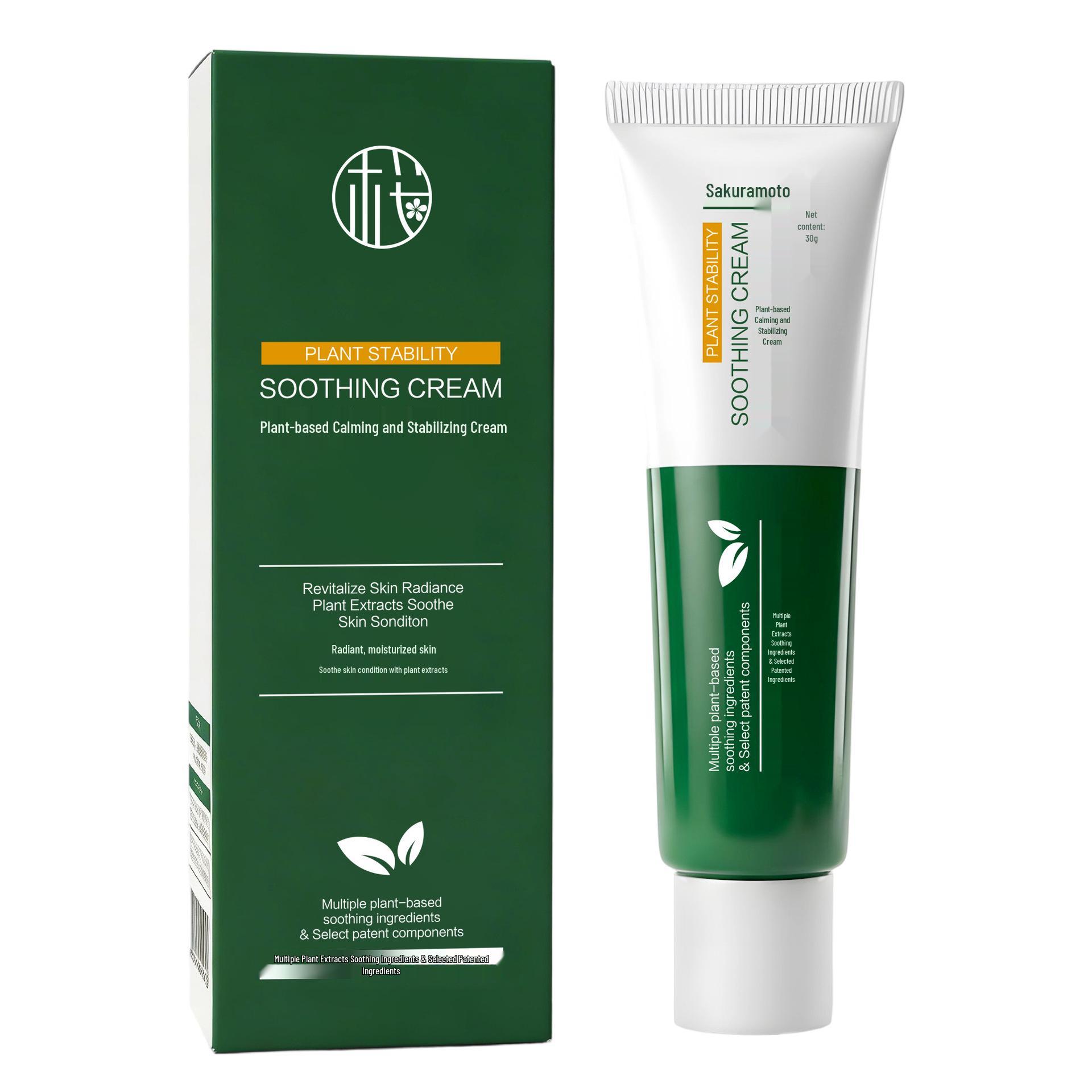 Sakura Skin Soothing & Hydrating Face Cream for Men & Women Sakura Skin Plant Stabilizing Soothing Cream