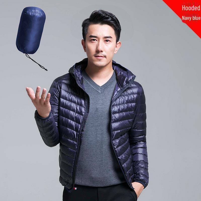 Men's Ultra-Thin Lightweight Cotton Hooded Jacket – Trendy Versatile Winter 2024 Style