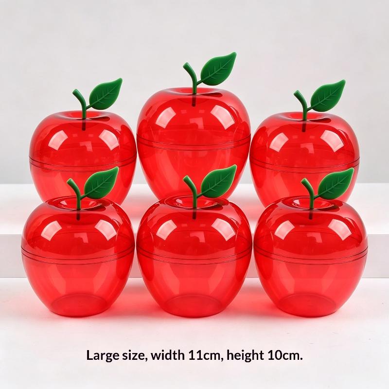 Holiday Party 6Pcs Red Candy Box Container Jars for Decoration and Storage Variety