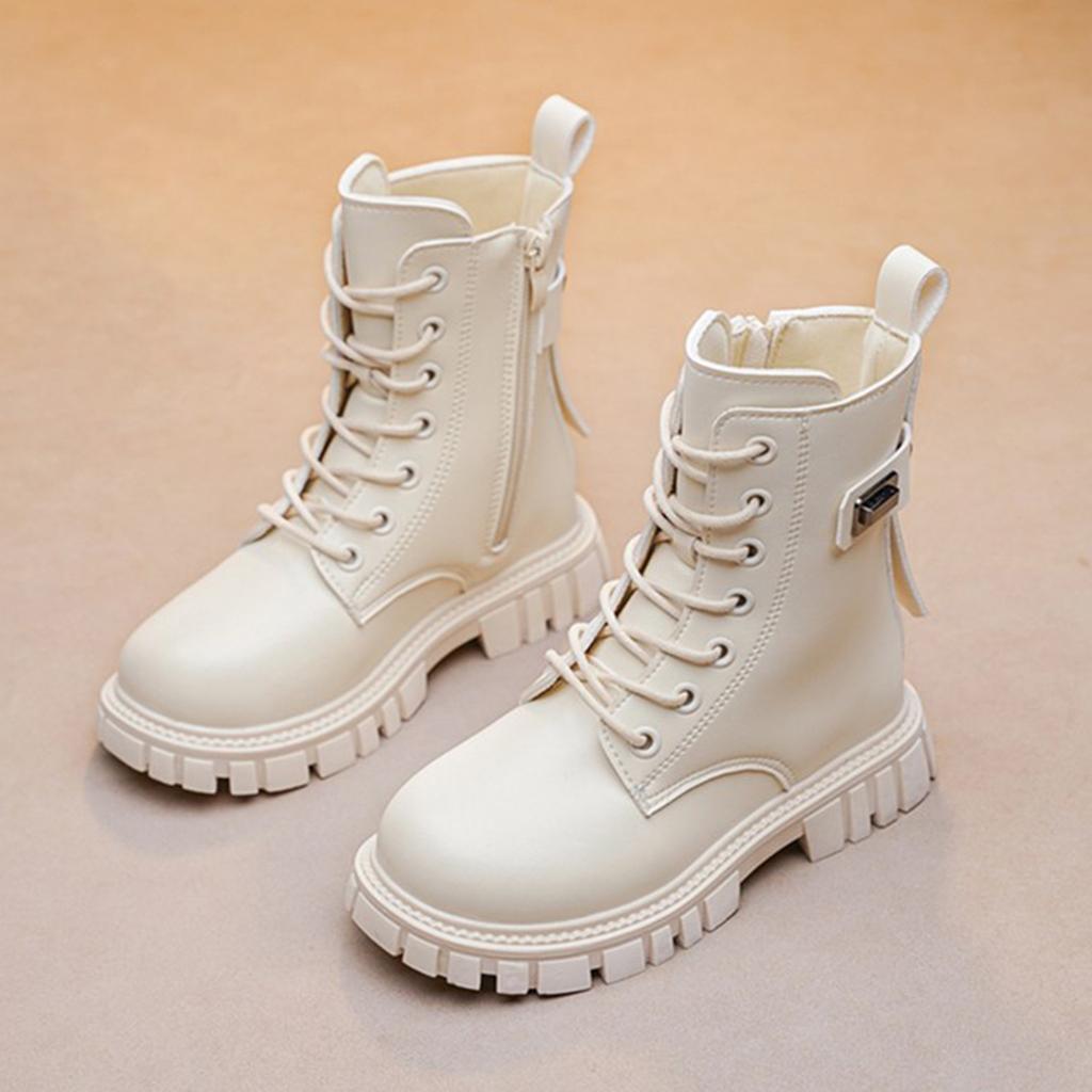 Children's Boots Single Boot British Student Laced Side Zipper Short Boots