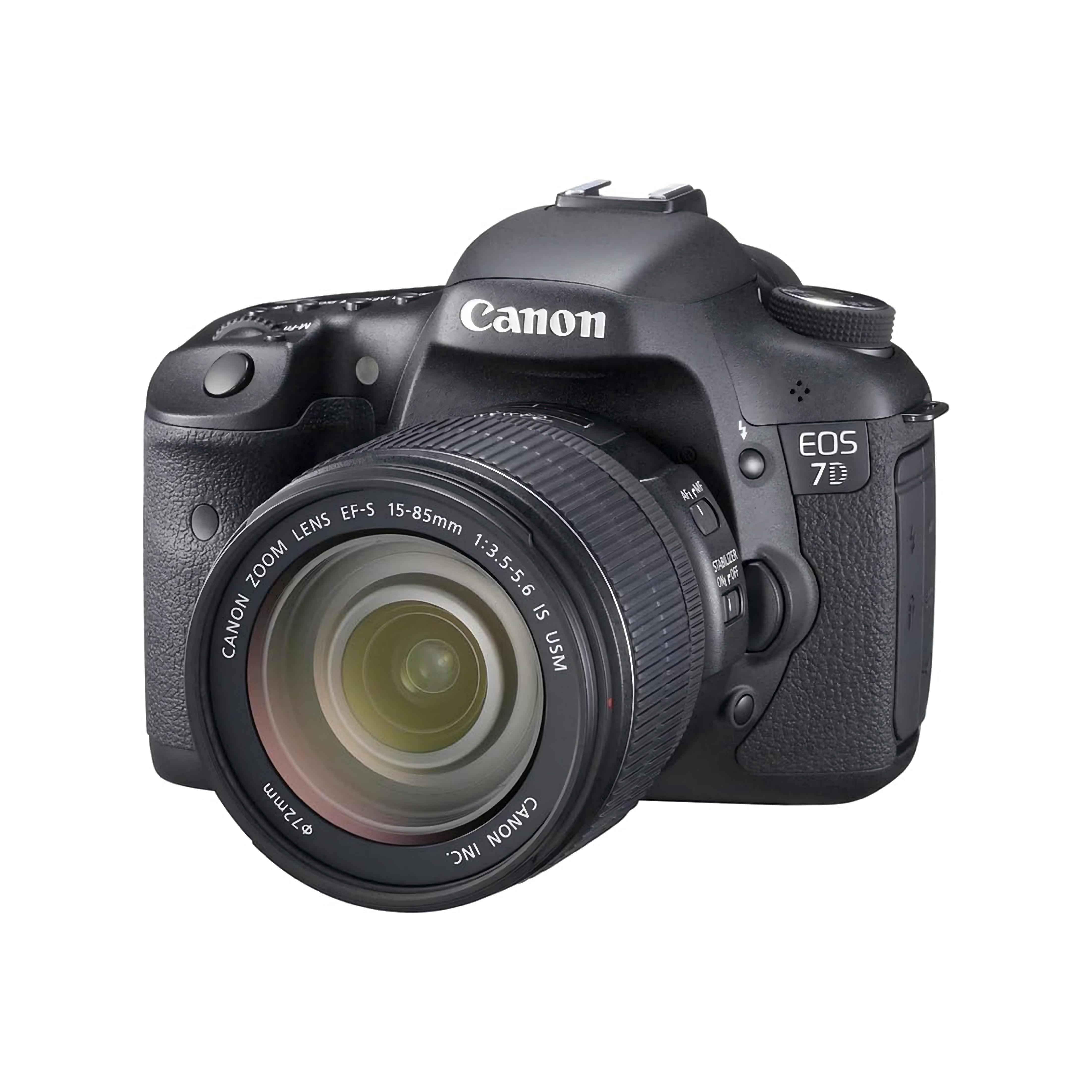 Canon EOS 7D DSLR-camera + EF-S 15-85mm f/3.5-5.6 IS USM zoomlens zwart