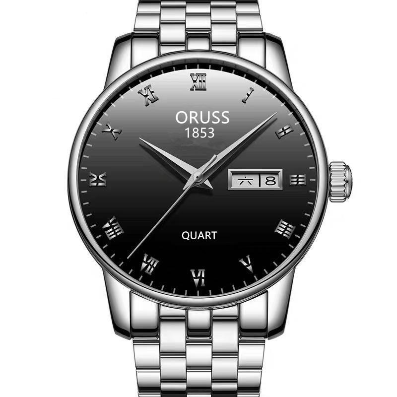 Time Personalized Waterproof Men'S Large Unique Dial Design Business Men'S Watch Soft Steel Belt Trendy Men'S Watch