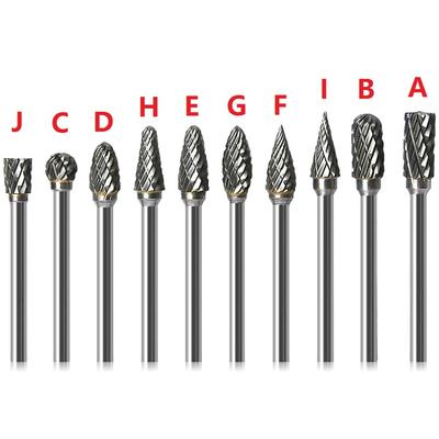 3x6mm Carbide Burrs Rotary Drill Die Grinder Carving Bit Double Cut Metal Grinding Abrasive Tools