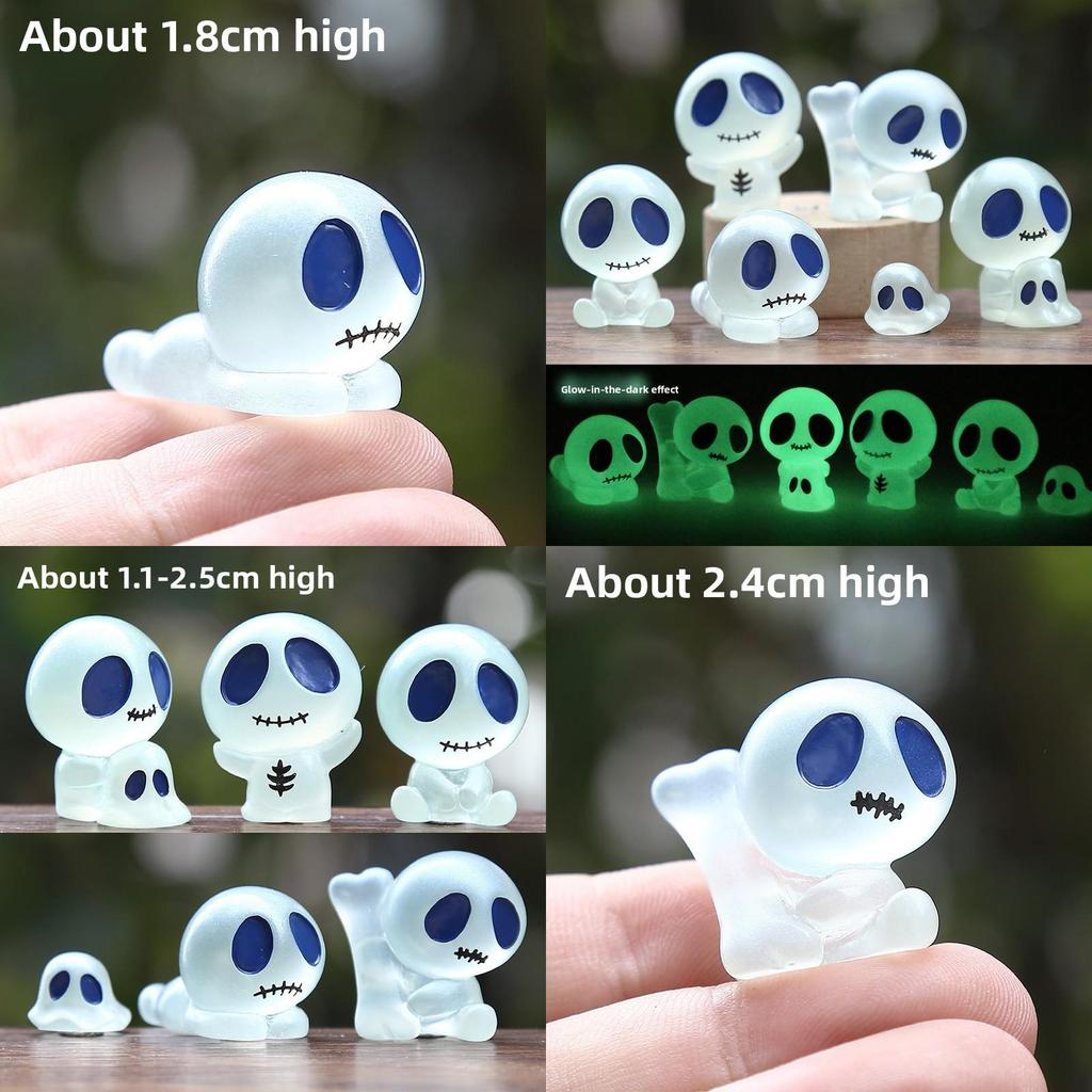 Resin Ghost Miniature Figurine With Glow Effect For Diy Micro Landscapes And Home Decor Enthusiasts