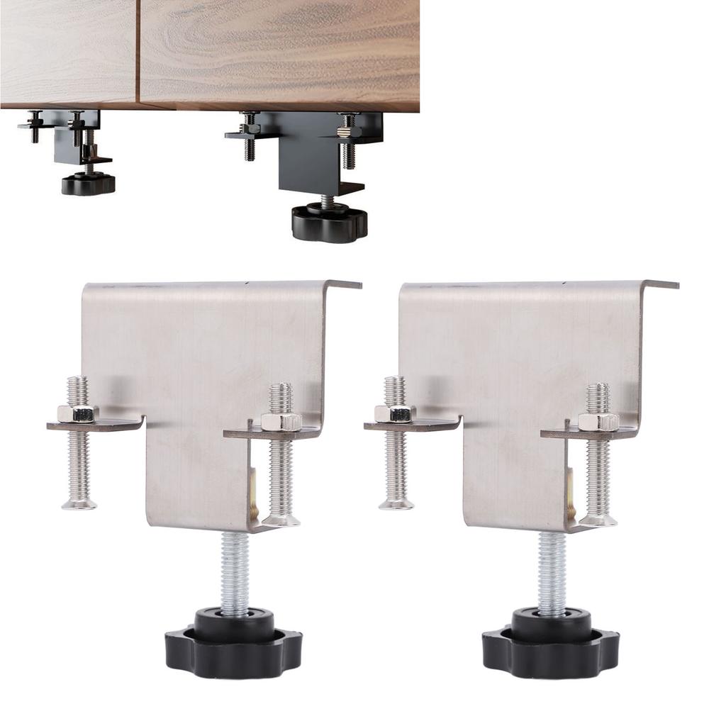 2PCS   Cabinet Clamp Stainless Steel Anti Slip Drawer Front Installation Clamps for Accurate Positioning Woodworking