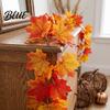 Herbst-Thema Event-Zubehör 2 Stück Künstlicher Herbstlaub-Girlande, Herbst-Ahornblatt-Ranken für Thanksgiving Simulierte Laubwerk Veranda Kaminsims Dekor, Kunst