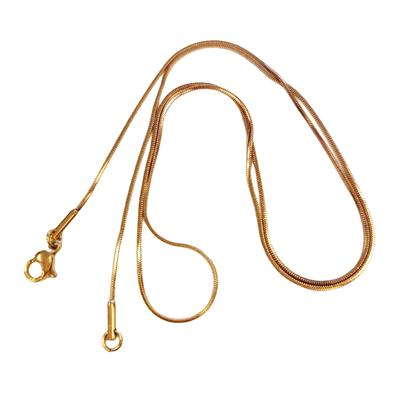 [R8076] - Golden 'Square Snake Mesh' Steel Chain - 50 Cm 1 Mm