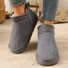 New Home Cotton Slippers Warm and Thickened Couple Models Simple Autumn and Winter Indoor Half Pack and Home Furnishing