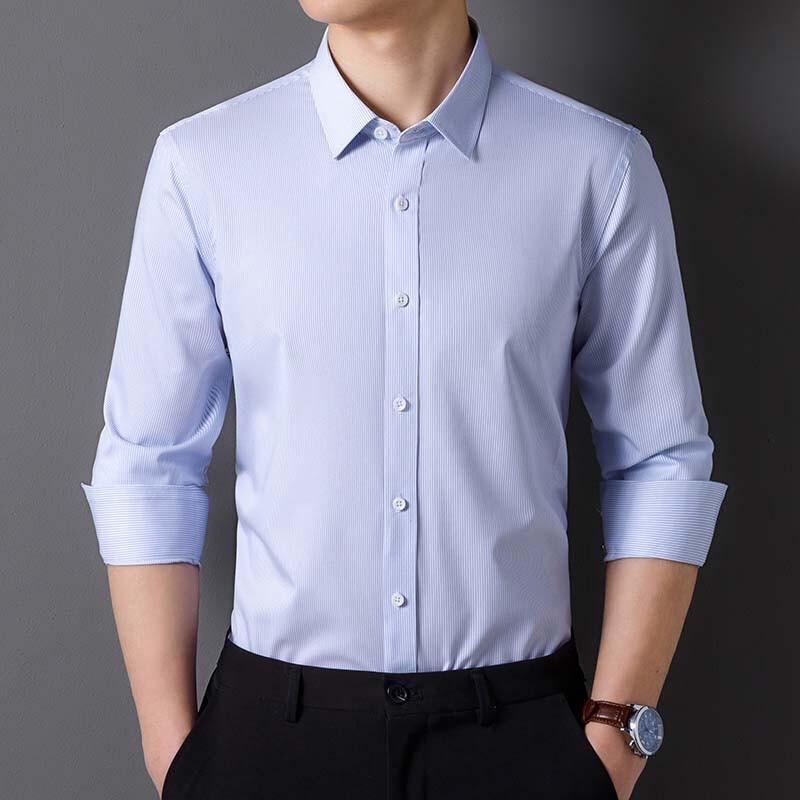 Hengyuanxiang Men's Triple-Proof Wrinkle-Free Long Sleeve Shirt