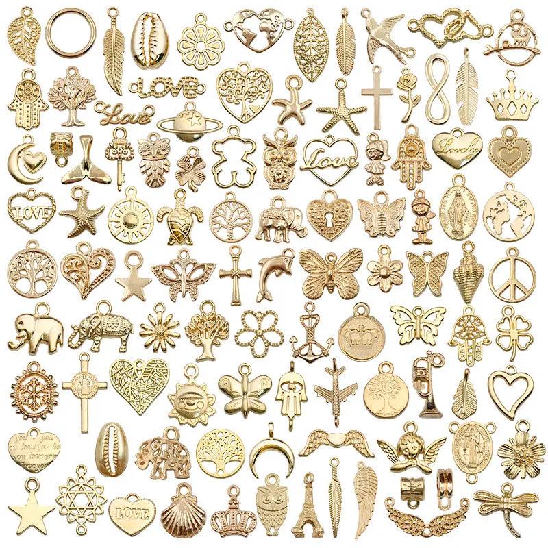 Mixed KC Vintage Alloy Charms For Jewelry Making Handmade DIY Bracelet Earrings Necklace Pendant Jewelry Accessories