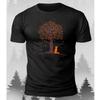 Fashionable New Forest Tree Pattern Men's Printed T-shirt Street Fashion Harajuku Round Neck Large Comfortable Short Sleeve