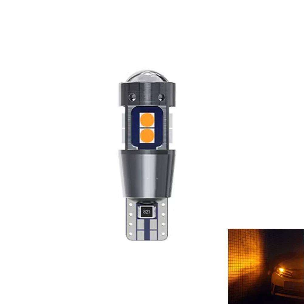 

1/2X Супер Яркие Светодиодные Лампы T10 W5W Canbus Без Ошибок 3030 10SMD Авто Клиновая Лампа Поворот Боковая Лампа Салонная Лампа для Чтения Белый 6000K 1PC жёлтый