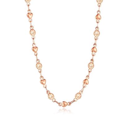 Magnetic Necklace for Women Latest Design Surgical Stainless Steel Chain 45cm Hypoallergenic To Metals Gold Heart [MAYA&CANA] <Japanese Design> (Pink