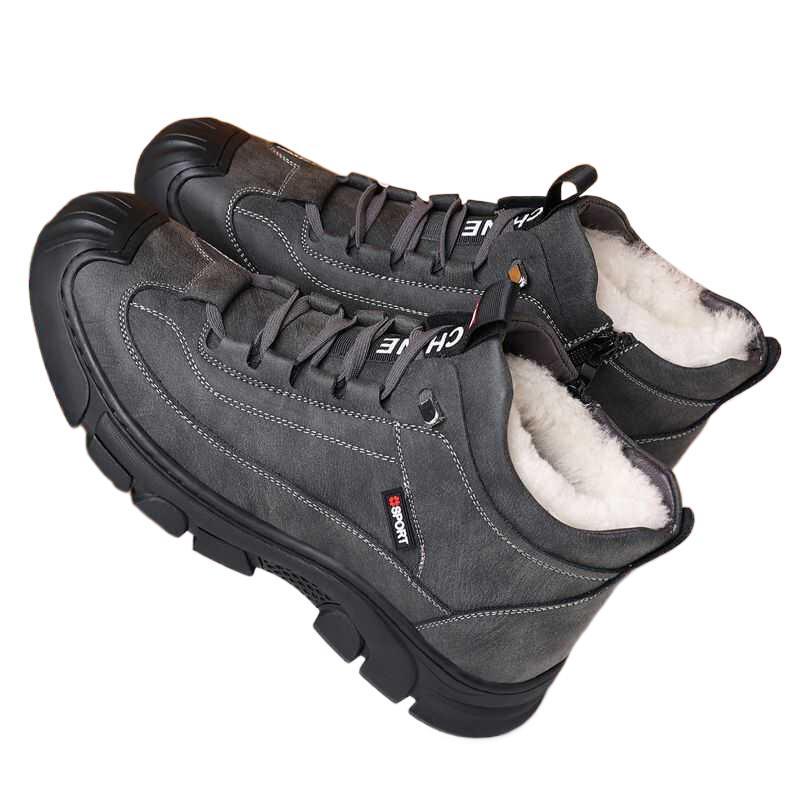 Men's Cold-Resistant High-Top Cotton Snow Boots – New Winter Style, Plus Velvet Warm, Non-Slip Casual Design