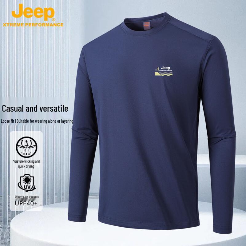 

JEEP Unisex Vintage Everyday Long Sleeve T-Shirt L