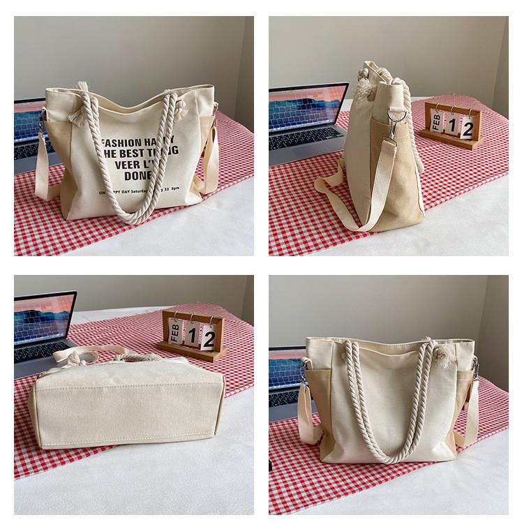 IELGY Большая вместительная сумка из холста — фото 5